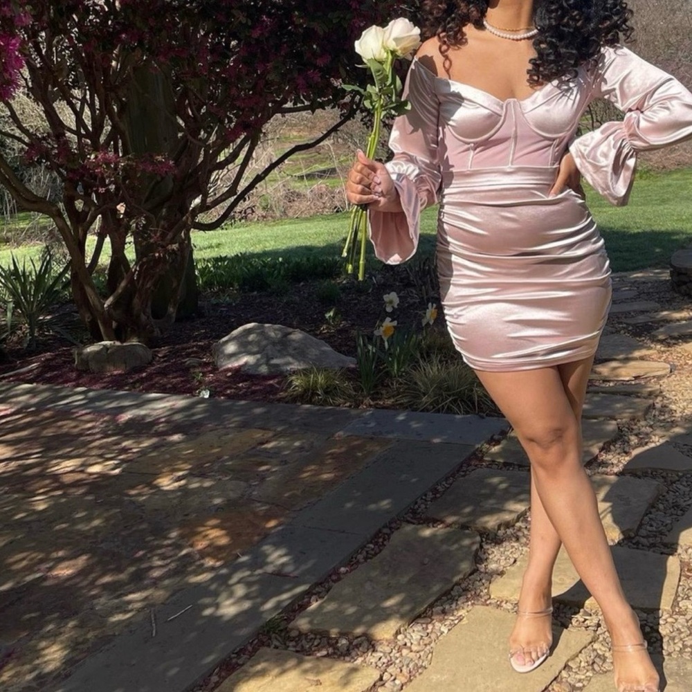 PrettyLittleThing Blush Satin Top
